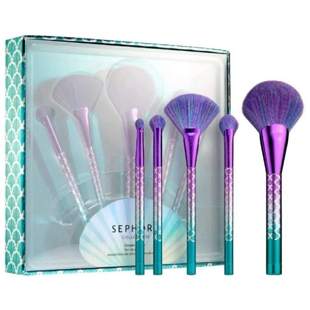 Sephora Collection Ocean Crush Fan 5-Piece Brush Limited Edition Set